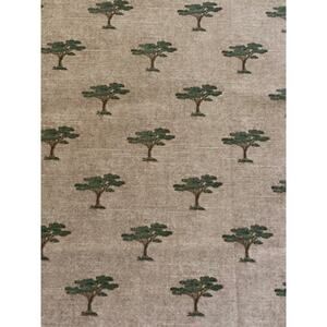 Spectrum Fabrics fabric tree print vintage swatch medium weight 1 yard 21”